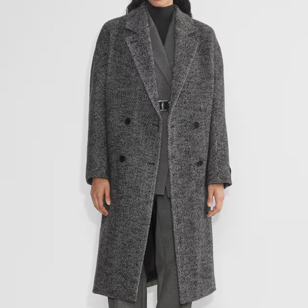 Babaton The Slouch Coat Size M Herringbone
